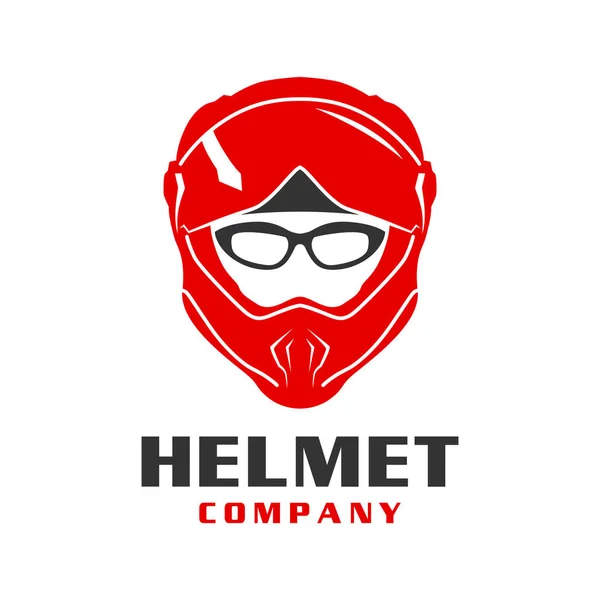 오토바이 헬멧 로고 디자인 — 스톡 벡터