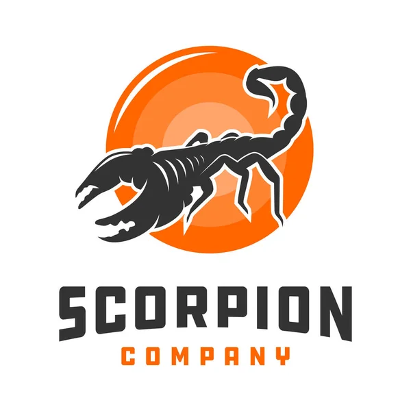 Schorpioen en cirkel dier logo ontwerp — Stockvector