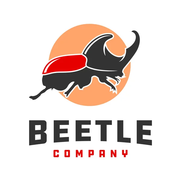 Beetle vettore animale logo design — Vettoriale Stock