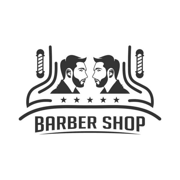 Diseño de logotipo de peluquero vintage para hombres — Vector de stock