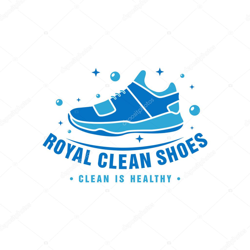 Shoe washing laundry logo design