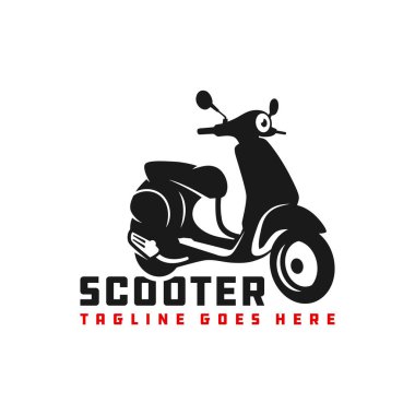 motosiklet scooter vektör logo tasarımı