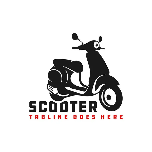 Moto Scooter Vetor Logotipo Design — Vetor de Stock