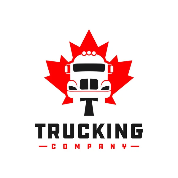 加拿大运输卡车标志设计 — 图库矢量图片
