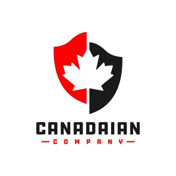 Canada Shield Vector Logo Design — Stock Vector