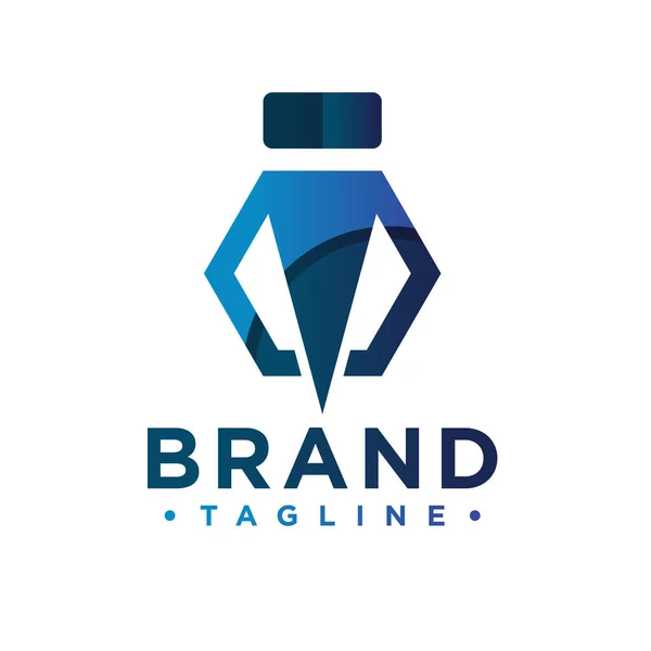 Surat Desain Logo Industri Bisnis - Stok Vektor