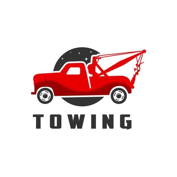 Transport Samochodowy Żuraw Serwis Logo Design — Wektor stockowy