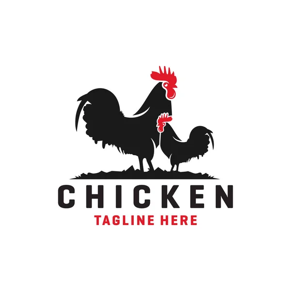 Diseño Moderno Del Logotipo Del Ganado Pollo — Vector de stock