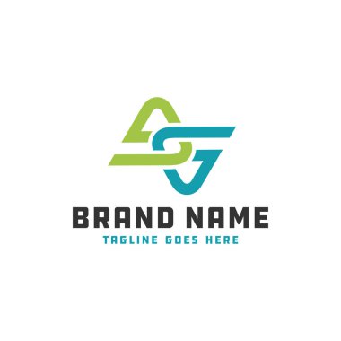 monogram logo tasarım harfi baş harfleri GA