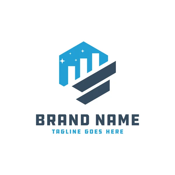 Diseño Del Logotipo Gráfico Marketing Inversión — Vector de stock