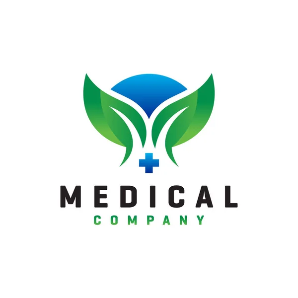 Desain Logo Modern Kesehatan Alami - Stok Vektor