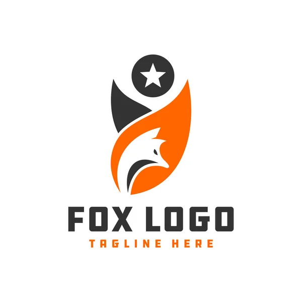 Wildfuchs Tier Logo Design — Stockvektor