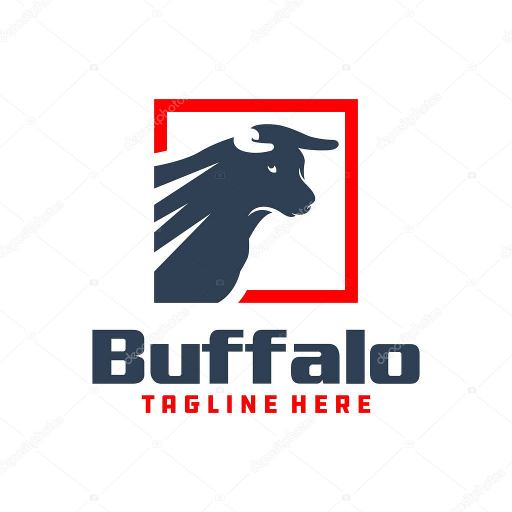 Bull shield emblem logo design