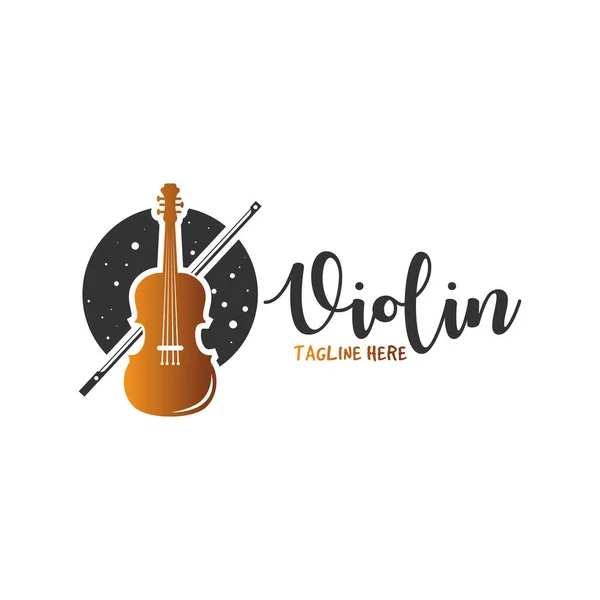 小提琴乐器标志设计 — 图库矢量图片