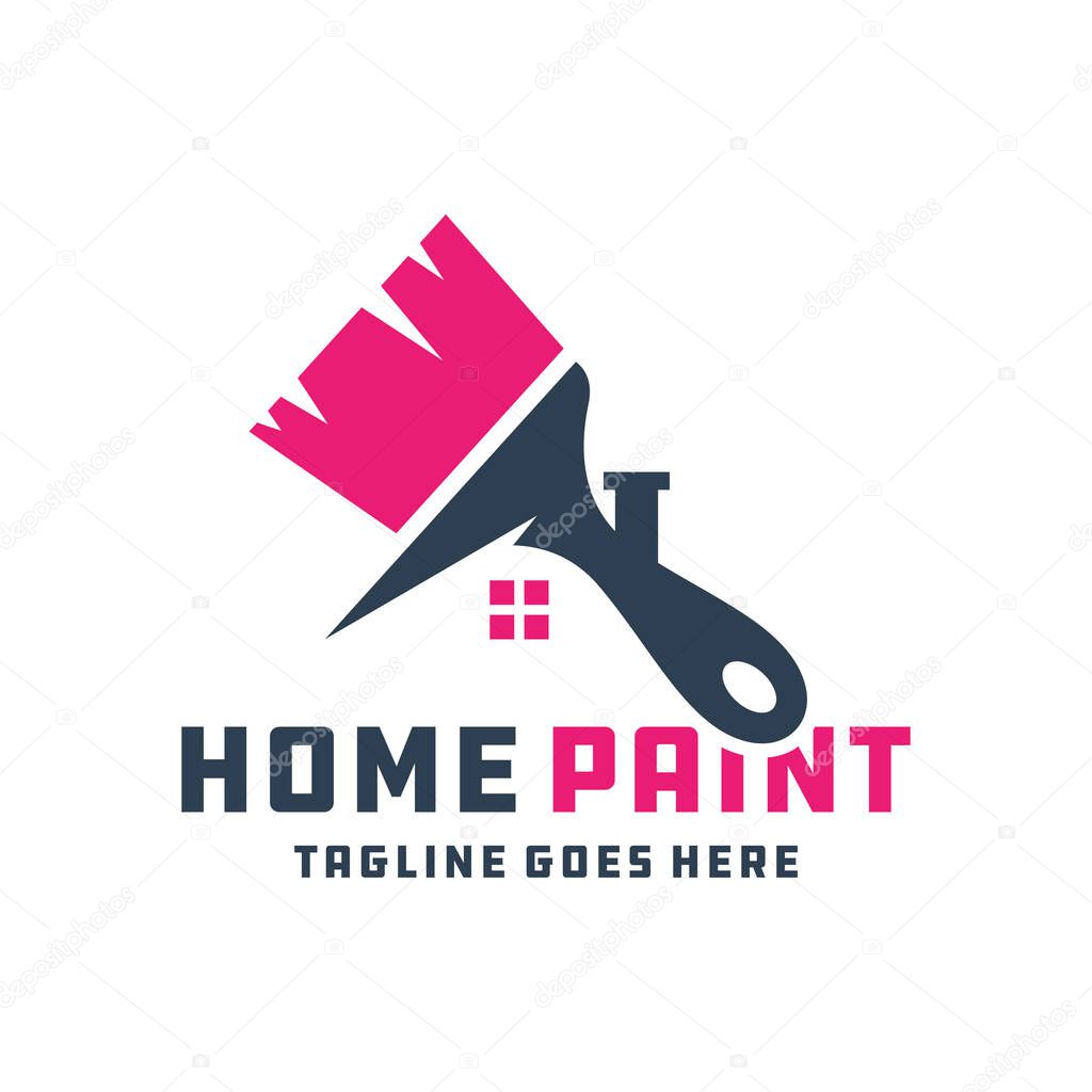 House building paint logo design