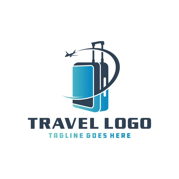 Resväska Logotyp Design — Stock vektor