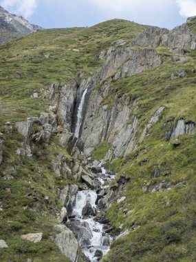 2018 Ağustos 19th Senales Vadisi, trentino alto adige ülke trekking gün Dağı'nda