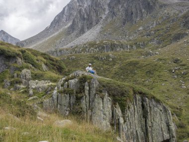 2018 Ağustos 19th Senales Vadisi, trentino alto adige ülke trekking gün Dağı'nda