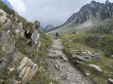 2018 Ağustos 19th Senales Vadisi, trentino alto adige ülke trekking gün Dağı'nda
