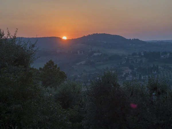 2018 Juillet Ville San Gimignano Toscane Lieu Très Touristique Célèbre — Photo