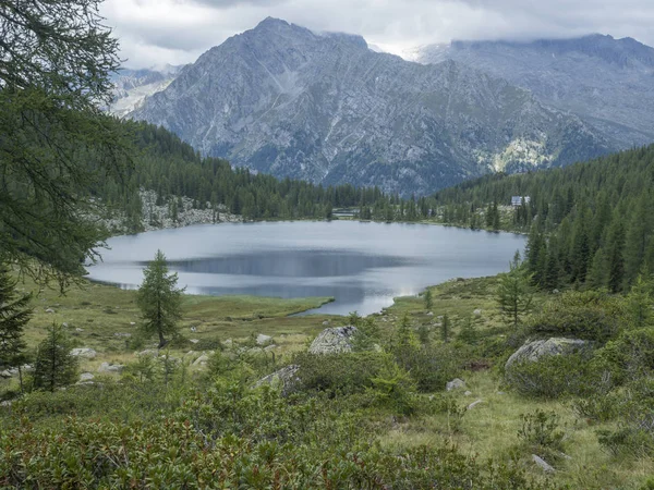 2018 Augurst San Giuliano Jezior Trentino Kraju Dzień Trekking Górze — Zdjęcie stockowe