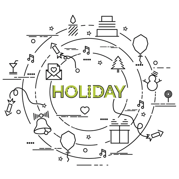 Flat Colorful Design Concept Holiday Infographic Idea Making Creative Products — Stock Vector