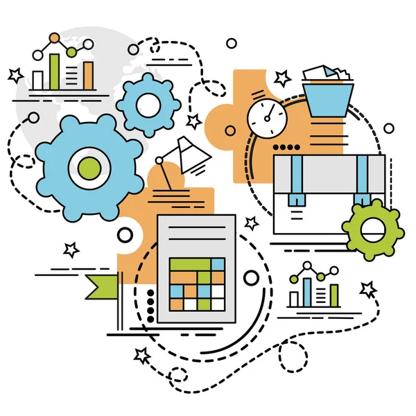 Concepto Diseño Plano Colorido Para Auditoría Idea Infográfica Hacer Productos — Vector de stock