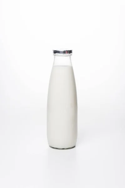 Close Shot Fresh Milk Bottle White Surface — Stock Photo, Image