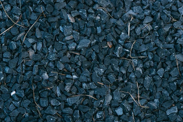 Close Background Black Stones Gravel — Stock Photo, Image