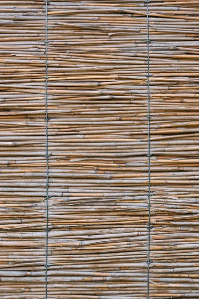 Close Texture Rug Made Bamboo Sticks — Stock Photo, Image