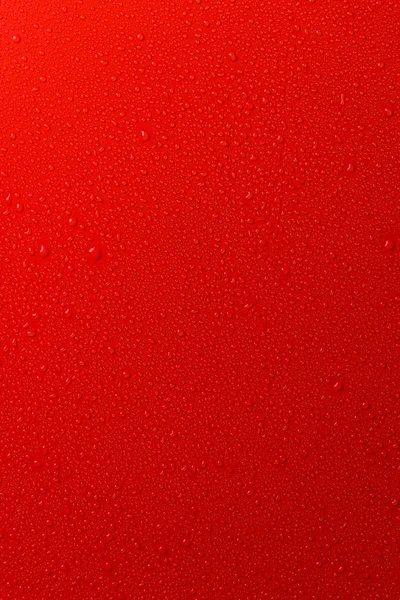 Superfície Vermelha Vazia Com Gotas Água — Fotografia de Stock