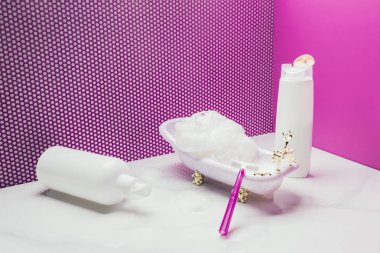 minyatür banyoda banyo gerçek boyutu hijyen sağlar