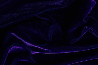 top view of dark violet textile as background clipart