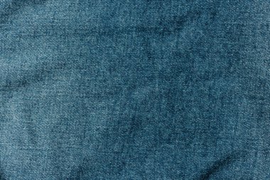arka plan olarak koyu mavi denim Tekstil üstten görünüm 