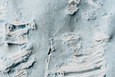 top view of blue denim textile as background clipart