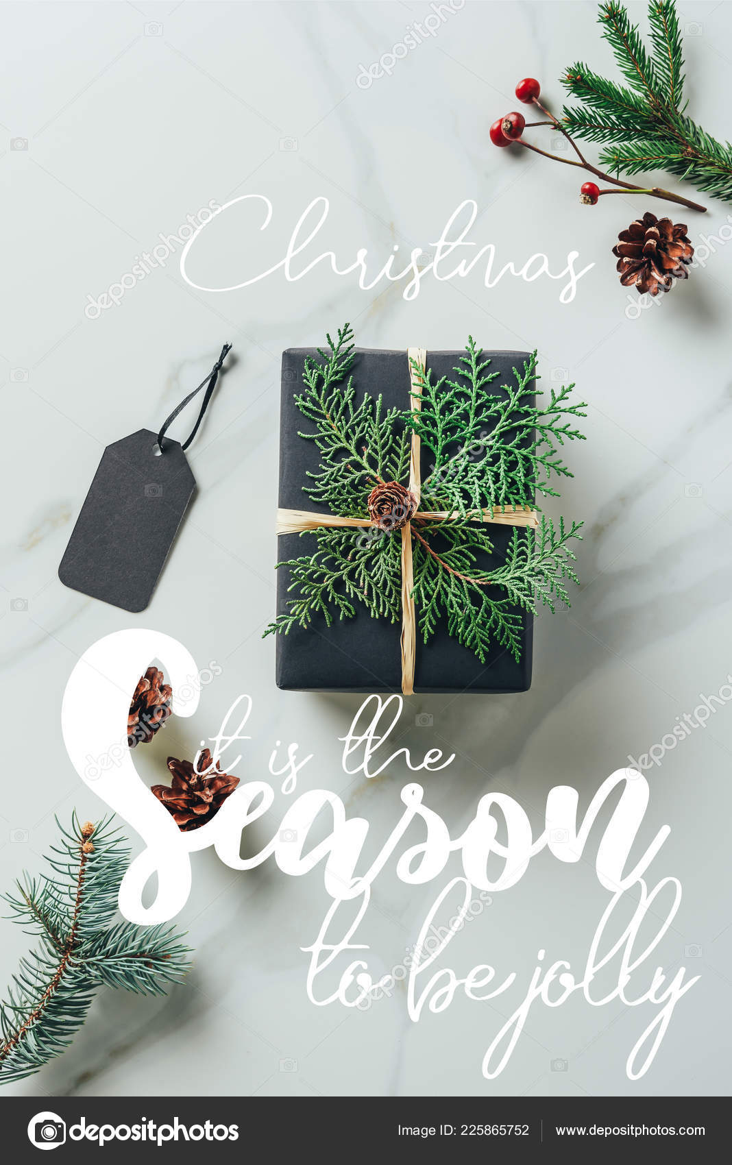 Happy Jolly Merry Gift Box Ornaments