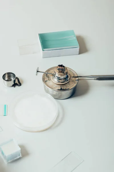 Selective focus of lab equipment in modern biotechnology laboratory — Stock Photo