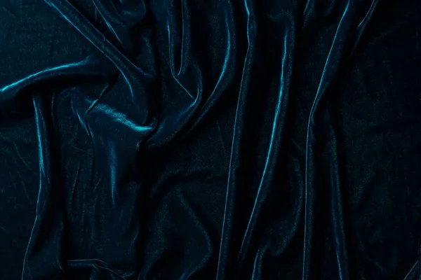 Top view of dark green velvet textile as background — Stock Photo