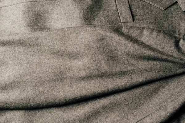 Draufsicht auf graues Textil als Hintergrund — Stockfoto