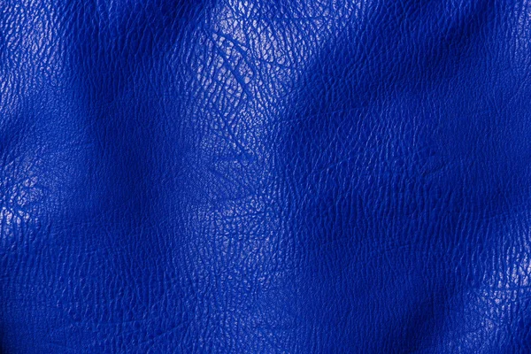 Top view of leather blue shiny textile as background — Stock Photo
