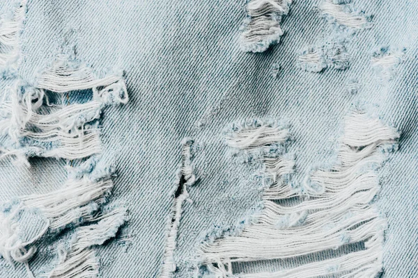 Vue du dessus du textile en denim bleu comme fond — Photo de stock