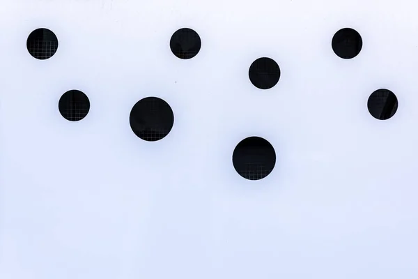 Full frame image of white and black dotted surface background — Stock Photo