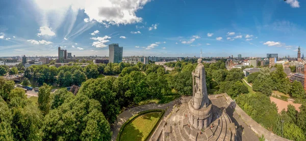 Vista aerea da un parco di Amburgo — Foto Stock
