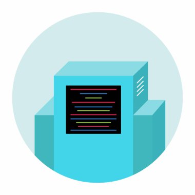 Bot karakter işareti simge vektör çizim sohbet. Sanal yardım web siteleri veya sohbetler. Yapay zeka sohbet etmek beyaz arka plan üzerinde izole kavramı. Ben sohbet gibi!