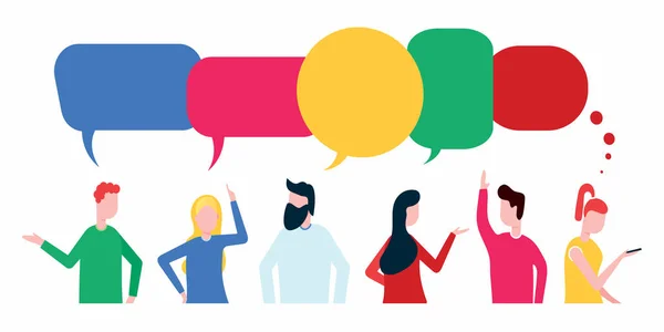 Les Hommes Affaires Réseau Conversation Sociale Discuter Réseau Social Chat — Image vectorielle