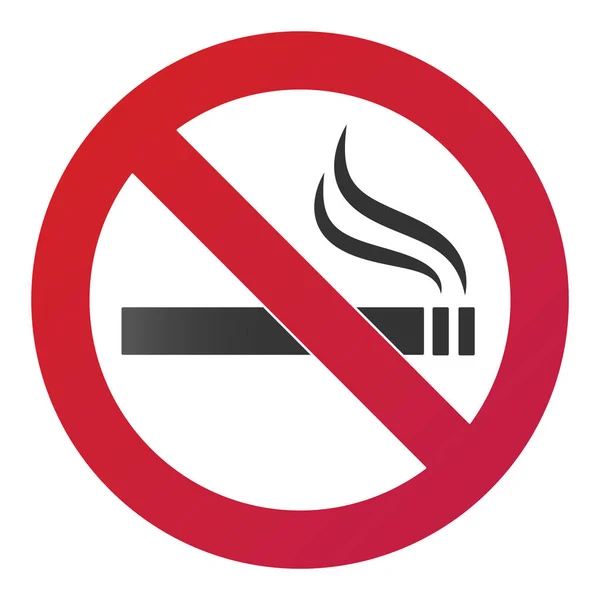 禁煙の標識 白い背景グラデーション バージョン ベクター イラストを分離禁止記号アイコン — ストックベクタ