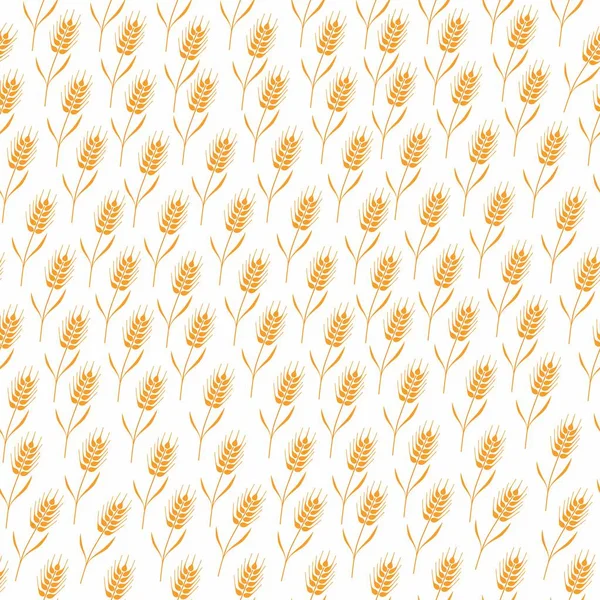 Seamless Pattern Whole Grain Seeds Organic Natural Background Isolated White — Stock Vector