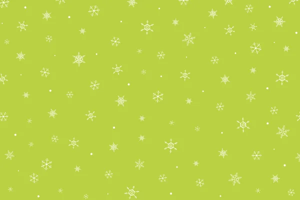 Kerstkaart Sneeuwvlokken Vallende Witte Sneeuw Achtergrond Vectorillustratie Vrolijk Kerstfeest Gelukkig — Stockvector