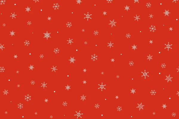 Рождественские Снежинки Падающий Белый Снег Фоне Векторной Иллюстрации Счастливого Рождества — стоковый вектор