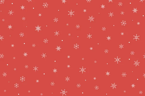 Flocos Neve Cartão Natal Caindo Neve Branca Ilustração Vetorial Fundo —  Vetores de Stock